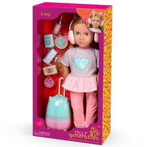 Papusa Linzi cu accesorii de calatorie, Our Generation, 46 cm imagine