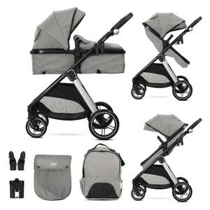 Carucior set 2 in 1, Lorelli Aspen, transformabil, set adaptori cos auto inclus, pana la 22 kg, Grey imagine