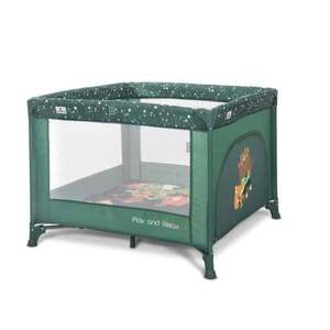 Tarc de joaca, Lorelli Play N Relax, 100 x 100 x 75 cm, deschidere laterala, geanta de transport, Green Night imagine