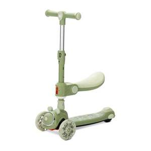 Trotineta pliabila, Lorelli Swiftie, pana la 50 kg, roti din silicon cu leduri colorate, Green imagine