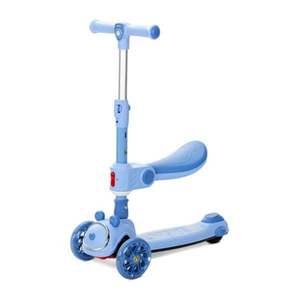 Trotineta pliabila, Lorelli Swiftie, pana la 50 kg, roti din silicon cu leduri colorate, Blue imagine