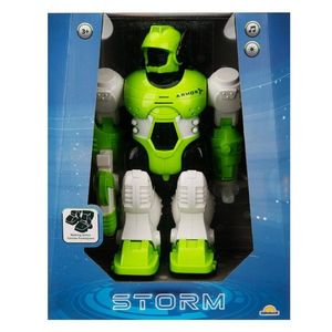 Robot cu lumini si sunete, Storm Brave, Verde, 25 cm imagine