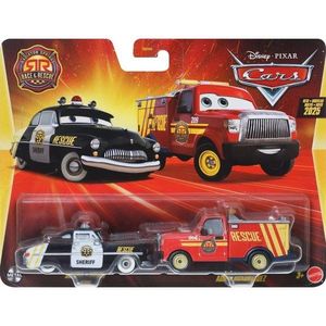 Set 2 masinute din metal, Disney Cars, Sheriff si Adam Roadriguez, JDH49 imagine