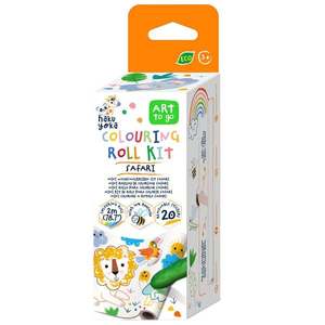 Kit rola de desenat 2 metri si 4 creioane cerate, Avenir, Haku Yoka, Safari imagine