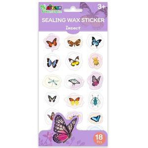 Abtibilduri imitatie sigiliu, Avenir, Natural Creation, Insecte, 18 bucati imagine