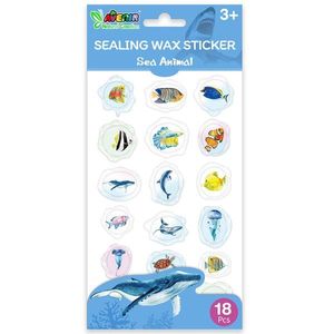 Abtibilduri imitatie sigiliu, Avenir, Natural Creation, Animale Subacvatice, 18 bucati imagine