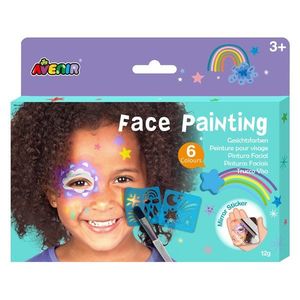 Set de pictura faciala cu sabloane, Avenir, Curcubeu si stele imagine
