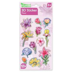 Abtibilduri 3D, Avenir, Natural Creation, Flori, 12 bucati imagine