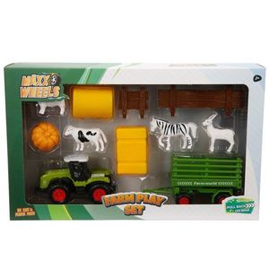 Set tractor cu accesorii agricole, Maxx Wheels, Remorca imagine
