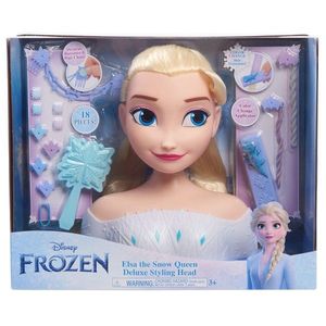 Manechin de coafat cu accesorii, Styling Head, Papusa Elsa Frozen, 18 piese imagine