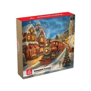 Puzzle 50 din lemn: Trenul lui Mos Craciun imagine