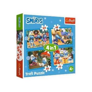 Puzzle 4 in 1: Satul Strumfilor imagine