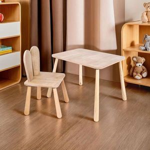 Set masa si scaun pentru copii, Rosewood, BLTYZ-AKTV061, MDF, Stejar imagine
