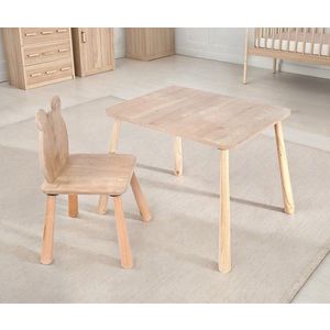 Set masa si scaun pentru copii, Rosewood, BLTYZ-AKTV063, MDF, Stejar imagine