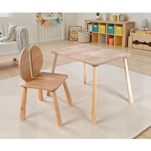 Set masa si scaun pentru copii, Rosewood, BLTYZ-AKTV064, MDF, Stejar imagine