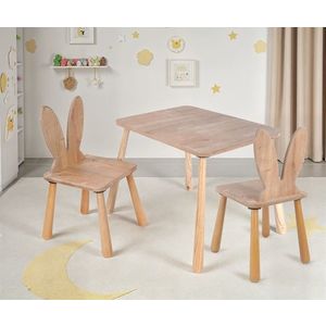 Set masa si scaun pentru copii, Rosewood, BLTYZ-AKTV059-1, MDF, Stejar imagine