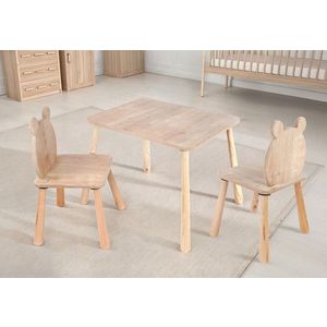 Set masa si scaun pentru copii, Rosewood, BLTYZ-AKTV063-1, MDF, Stejar imagine