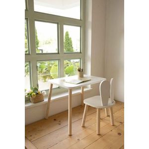 Set masa si scaun pentru copii, Bambini, Bunny One Chair Set, MDF , Alb imagine