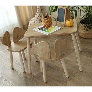 Set masa si scaun pentru copii, Bambini, Mickey Two Chair Set, MDF , Maro imagine