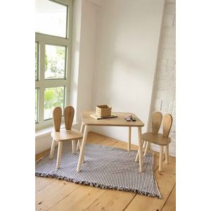 Set masa si scaun pentru copii, Bambini, Bunny Two Chair Set, MDF , Maro imagine