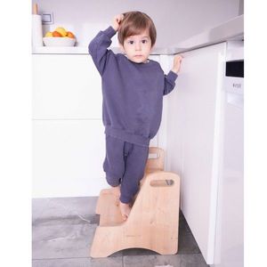 Scaun pentru copii, Bambini, Steps, 38x41x38 cm, MDF , Maro imagine
