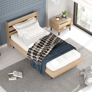 Set dormitor pentru copii, Locelso, ON22-S, PAL, Stejar imagine