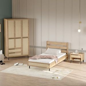 Set dormitor pentru copii, Locelso, ON23-SU, PAL, Stejar imagine