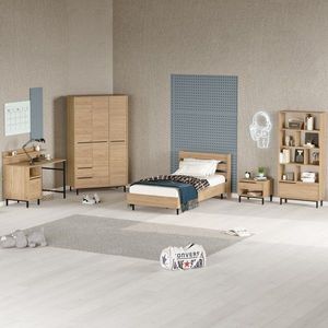 Set dormitor pentru copii, Locelso, ON25-S, PAL, Stejar imagine