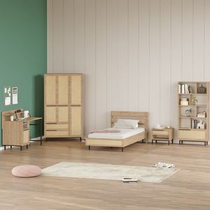 Set dormitor pentru copii, Locelso, ON25-SU, PAL, Stejar imagine