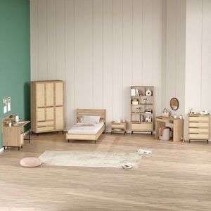Set dormitor pentru copii, Locelso, ON27-SU, PAL, Stejar imagine