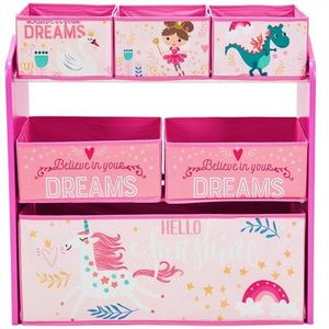 Dulap pentru depozitarea jucariilor Believe in your dreams, U-Grow, roz imagine