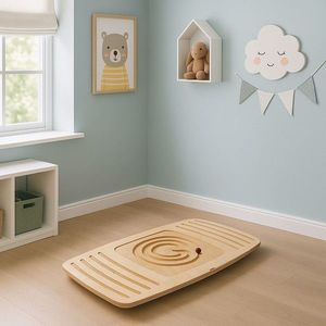 Placa de echilibru pentru copii, Rosewood, BLTYZ-AKTV010, 59x10x35 cm, Placaj, Stejar imagine