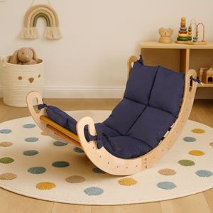 Triunghi de catarare Pikler, Rosewood, BLTYZ-AKTV048, 51x47x82 cm, Placaj, Stejar / Antracit imagine