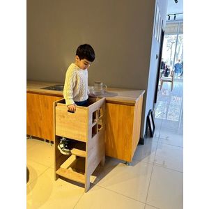 Turn de invatare, Bambini, Kule, 90x40x41 cm, MDF , Maro imagine
