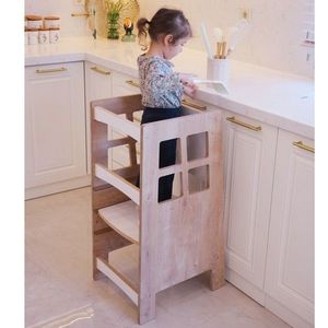 Turn de invatare, Bambini, Kule, 90x40x41 cm, MDF , Maro/Alb imagine