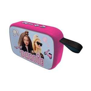 Boxa portabila pentru copii Barbie, LEXIBOOK, 11.7x3.8x7.8 cm, textil/silicon, roz imagine