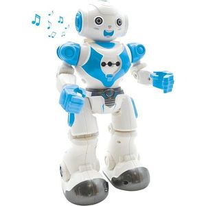 Jucarie robot programabil dansator Powerman Neo, LEXIBOOK, 30.5x22.5x10 cm, plastic, alb/albastru imagine
