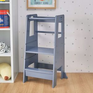 Turn de activitati multifunctional, U-Grow, 47x41x90 cm, lemn de pin/MDF, albastru imagine