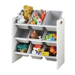 Organizator jucarii / mobilier camera copilului U-Grow, 63x30x60 cm, PAL/polipropilena, gri imagine