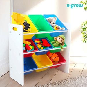 Organizator jucarii / mobilier camera copilului U-Grow, 63x30x60 cm, PAL/polipropilena, multicolor imagine