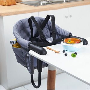 Scaun pentru bebelusi atasabil la masa, U-Grow, 39.5x38x31.5 cm, poliester/metal, gri imagine
