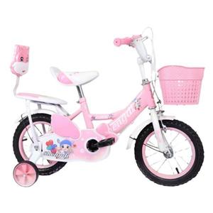 Bicicleta copii 4 - 7 ani, Roti 16 inch, Roz, Doua locuri, Roti ajutatoare si frane imagine