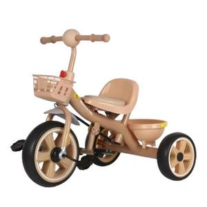 Tricicleta copii 2-5 ani, Nbw, Crem, Suport picioare si doua cosuri pentru jucarii, Roti Eva imagine