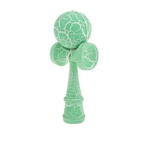 Kendama profesionala Verde, Crack, 18 cm, din lemn imagine