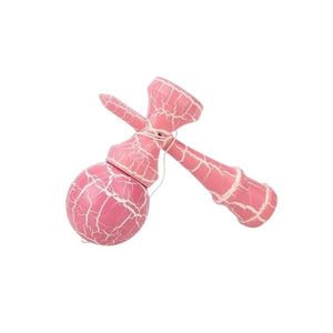 Kendama profesională din lemn, model roz Crack, 3KD imagine