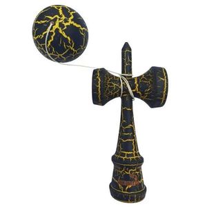 Kendama din Lemn, Model Colorat cu Efect Crăpat, 18 cm, Joc de Îndemânare pentru Copii și Adulți imagine