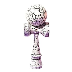 Kendama Crack, Flippy, din Lemn, 18 cm, +14 Ani, Diametru Bila 6 cm, Model Crapat, Alb imagine