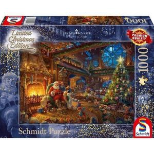 Puzzle 1000. Mos Craciun si spiridusii lui imagine