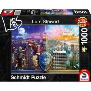 Puzzle 1000. Night and day New York imagine