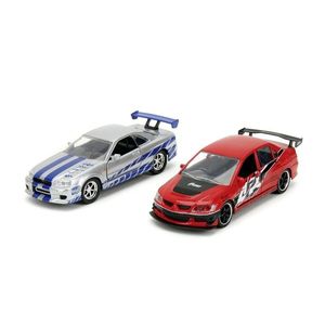 Set 2 masini - Fast & Furious - Mitubishi Lancer Evolution | Jada Toys imagine